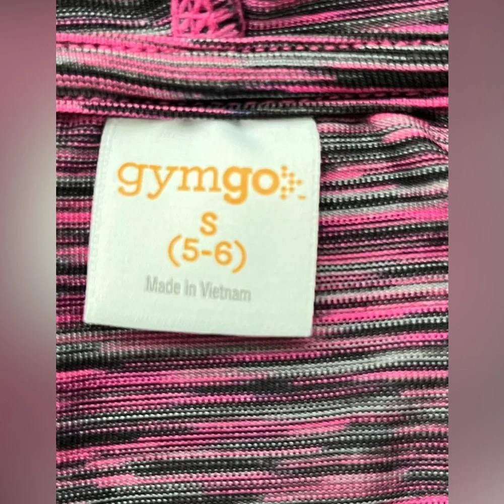 🔥GYMGO  Girls Space Dye Full-Zip Hoodie Pink Black Size S (5-6) Thumbholes 🔥 - Picture 10 of 11